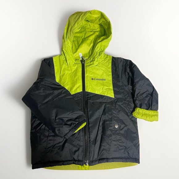 EUC COLUMBIA Kids Reversible 2pc Snowsuit Set bib overalls Lined Water Resistant - Picture 2 of 13